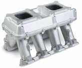 with minimum hood modifications Cast aluminum construction - great manifold for centrifugal blower, turbocharged or NOS power adder applications Efficient casting design - lightweight, consistent