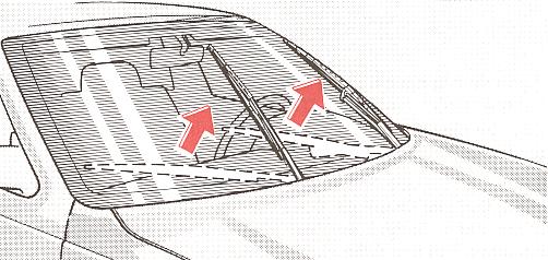 REPLACING THE WINDSHIELD WIPER BLADES When the wiper no longer cleans adequately, the wiper