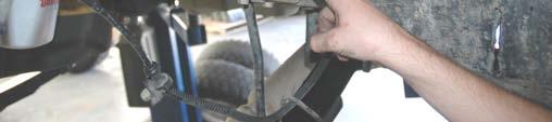 Using a 13mm wrench, remove the factory anti-sway bar frame  Save all the