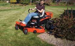 zero-turn mower benefits How much is your time worth? You can cut your mowing time in half using a zero-turn mower instead of a traditional riding lawn tractor.