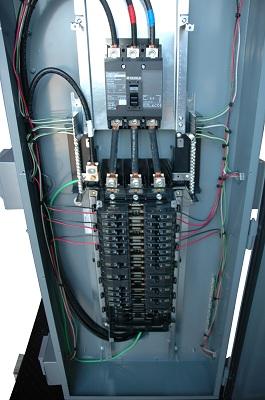 This panel includes a single 100 amp 480v breaker protecting the 75 KVA three phase Nema 3R transformer.
