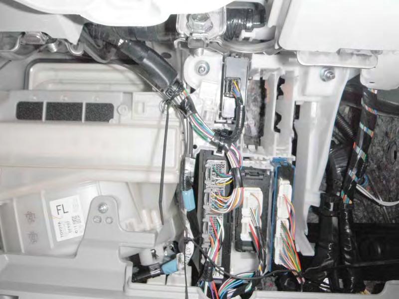 INSTALLATION PROCEDURES; continued Prius 15. Route the XM antenna cable to the radio mounting area.