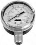 ir line products and accessories filters, lubricators, regulators and gauges Gauges Model 66100 gauge Registers pressures up to 200 psi (13,79 bar). Dial diameter 2 in. (50,8 mm). 1/4 in.