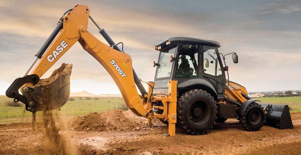 T-SERIES BACKHOE LOADERS CASE DNA Decades of heritage in backhoe design The shape of the backhoe enhances the loading ability of the machine and its capacity to overcome obstacles, while ensuring a