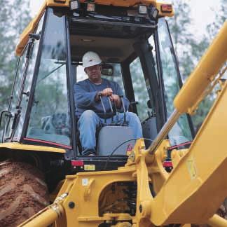 Backhoe Performance Superior bucket rotation and forces, an excavator-style backhoe boom and an optional extendible stick combine for high productivity levels. Dig Forces.