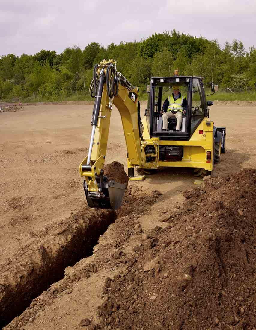 Backhoe Performance The E-Series Backhoe improves performance and serviceability.