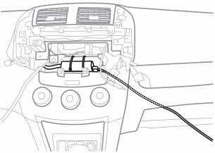 (b) Connect the ipod cable to the interface unit. (Fig. 4-2) ipod Cable Fig. 4-2 Side Cutters (c) Bundle the excess the ipod cable. (Fig. 4-3) (1) Provide sufficient ipod cable length of about 12 inches for routing through the glove box.