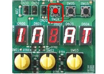10) Set data retrieval switches, Sw01, to 1, SW02 to 4 & SW03 to 3 to check the quantity of indoor units the system has addressed.