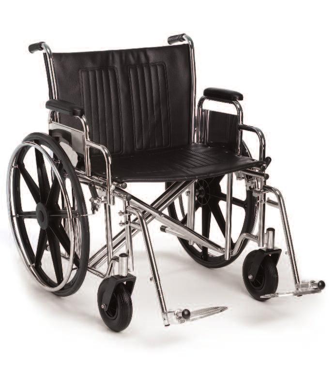 Breezy EC 2000HD Heavy-Duty Extra wide seat widths and reinforced construction accommodate special needs. Features Heavy-duty reinforced chrome steel frame supports weights up to 450 lbs.