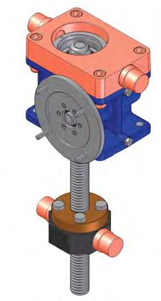 On screw jack Mod. A: the acme screw attachment must have a cylindrical hole with axis parallel to the trunnion mount lateral pin axis. On screw jack Mod.