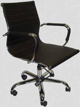 Executive All Mesh Chair with Chrome Base and Fixed Padded Arms.