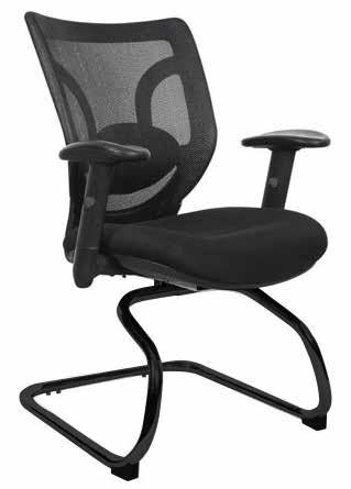CONTEMPORARY STEEL CONTEMPORARY STEEL SEATING High-Back Executive Chair with Upholstered Arms and Pewter Color Arm Frames and Base Seat Size: 21 W x 20 D Back Height: 28 H Overall Size: 27 W x 31 ½ D