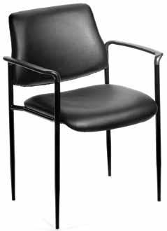 Guest Seating Guest Seating Cantilever Sled Base Side Chair with Upholstered Vinyl Arm Pads and Chrome