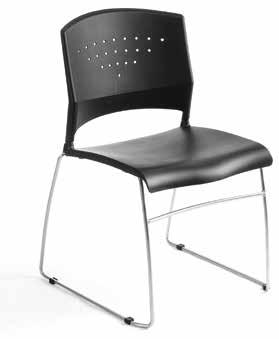 In-Stock Colors: White or Black Poly-Ultra Vinyl Model: #MS5003 List: $200 Legged Guest Chair with