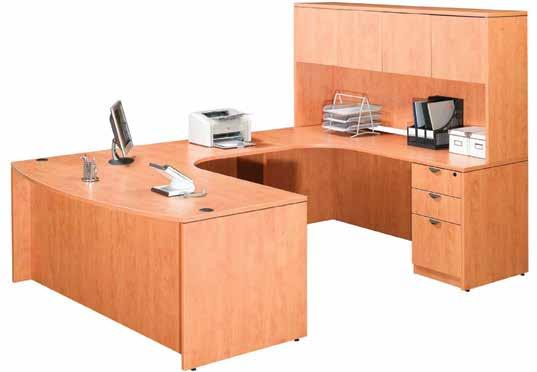 Collection is a premier desk series. The product features 3mm edge banding, thermal-fused laminate surfaces and full suspension slides.