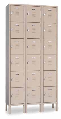 12 W x 12 D x 36 /78 H Model: #ML88121 List: $288 (for 2 lockers) 2 Tier, 1 Wide Locker 12 W x 18 D x 36 /78 H Model: