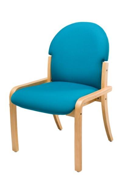 Vaynor Visitor Seating Heavy duty generously proportioned stackable natural Beech lacquered