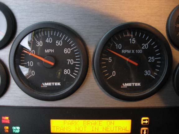 Speedometer Indicator Once the Pump Transmission and the Road Transmission have been properly aligned, the speedometer should