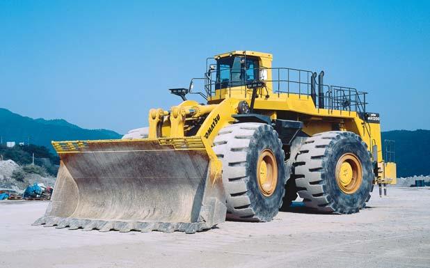 W HEEL L OADER WA1200-3 SAFETY FEATURES Komatsu put a high priority on the safety of the machine operator while designing the WA1200-3 Mountain Mover.
