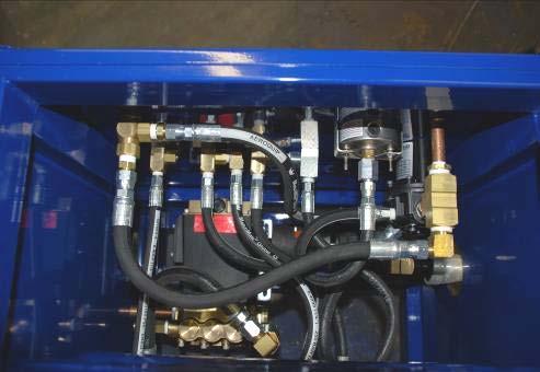Turn compressor off and shut valve off at compressor. 2.
