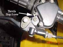 Tighten the stop screw locking nut when the desired throttle travel has been established. Do not expose the battery, for extended periods of time, to freezing temperatures.