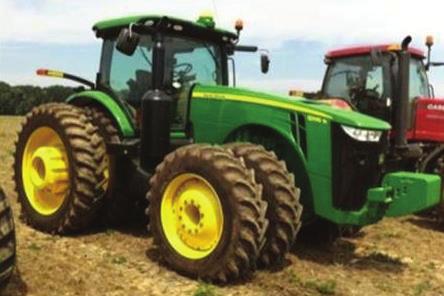 Figure 8. Test tractors. The peak pressure sensed by any pixel in the sensor was recorded.