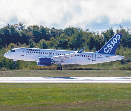 Bombardier C Series As an official partner on this aircraft, Michelin worked hand-in-hand with