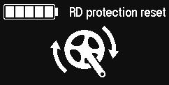 RD protection reset In order to protect the system from falls etc.