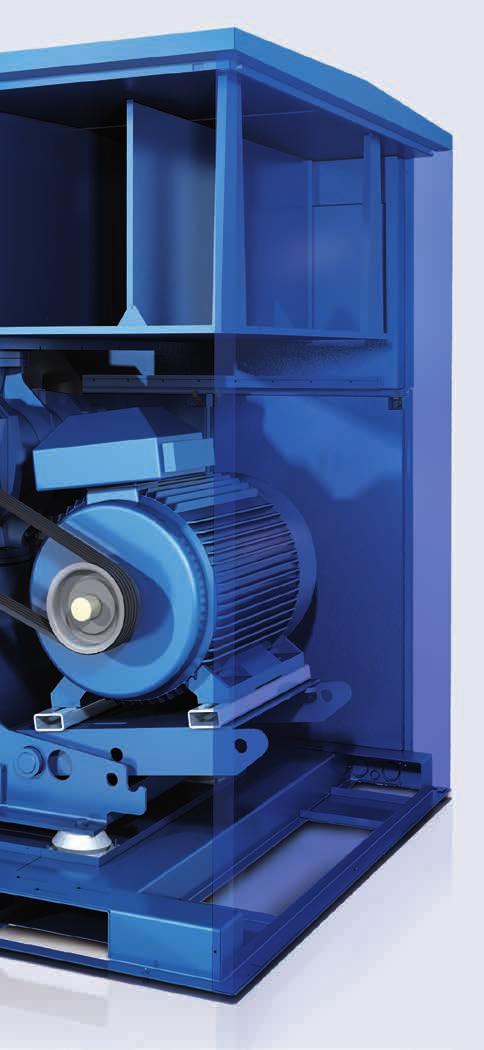 A plus for the environment energy-efficient Class IE3 motors as standard equipment intake on the cold side of the unit basic unit integrated into a highly efficient machine network with rotary lobe