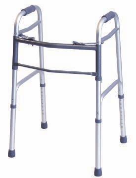 Walkers Everyday Dual-Release Walkers Sturdy 1" aluminum tubing provides strength while remaining lightweight. Dual-release folding mechanism enables user to fold walker sides independently.