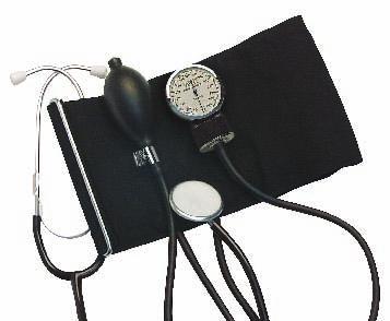 Wrist Style 1 ea Home Blood Pressure Kit with Separate Stethoscope This unit has a self-adjusting D-Bar cuff.