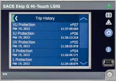 Ease of Use Navigation Emax 2 is the first circuit breaker to offer a large color touch screen trip unit display that provides