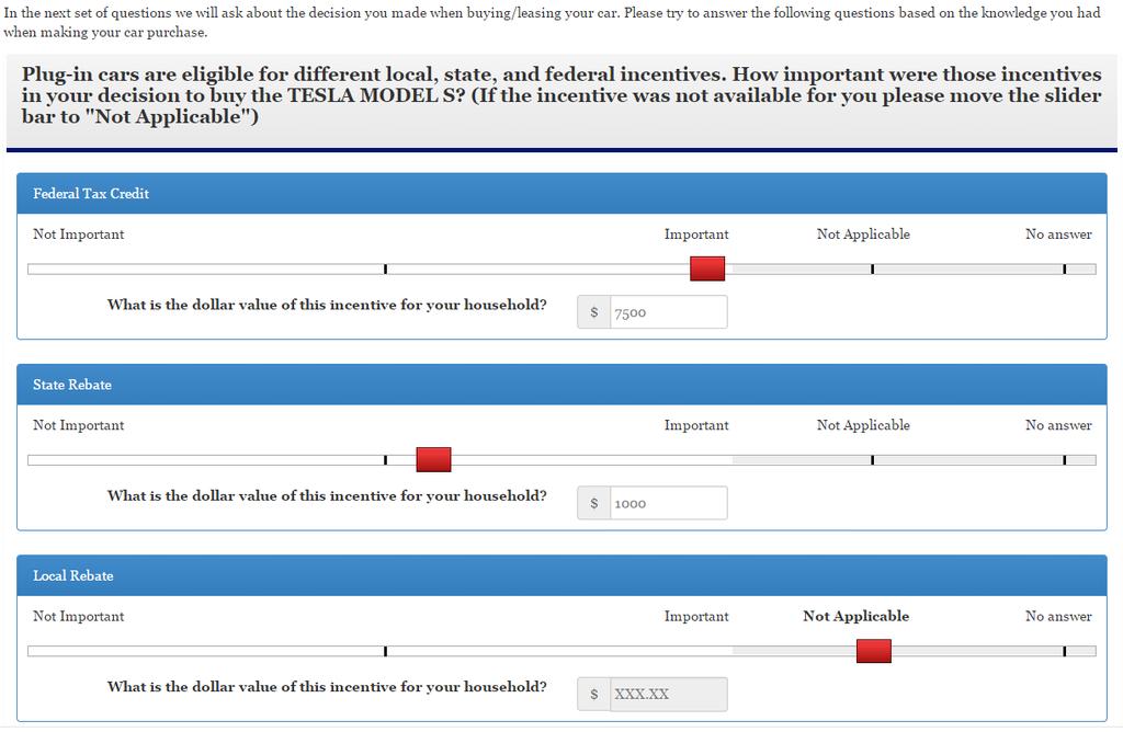 Likert Scale and Slider Bars: