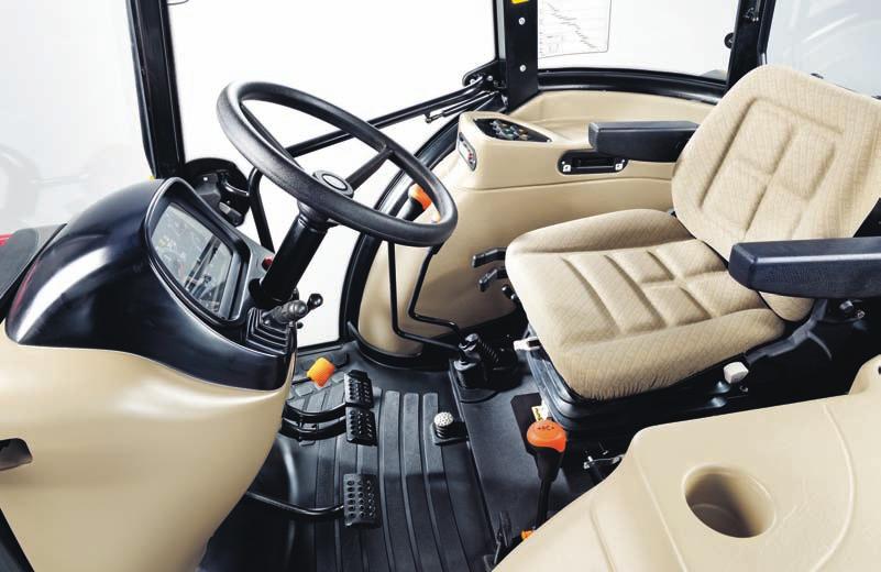 Easy Access. Always in control. An organised workspace. Implements always in view. Solid Steps and wide opening doors give easy access to the comfort of a JX cab.