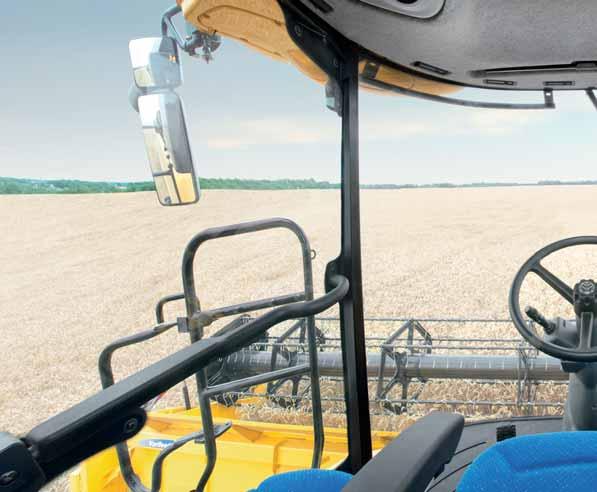 24 25 OPERATOR COMFORT YOUR FIELD OFFICE Noise level (db(a)) 78-4dB(A) 74 Competitor New CR 360 PANORAMIC VIEW The Harvest Suite cab s