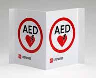 AED Wall Signs / Literature 5 LIFEPAK 1000 Tent AED Location Sign 11998-000332 (w/logo, 7" x 8") Flat AED Location Sign