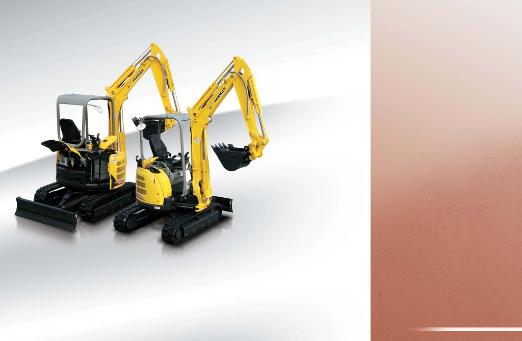 Proven Durability and Ease of Maintenance Lifting capacity Excavator equipped with ROPS and rubber crawlers (with quick coupler and bucket) Simple Access Brings Big Improvements to Maintenance