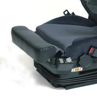 The seat can be equipped with a easy used pneumatic system (+/-) and with extra side support, XSS This model can also be equipped with a seat cushion