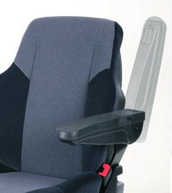 The seat has simple and ergonomically placed controls for weight adjustment, back
