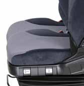 The seat also comes with an adjustable seat cushion and a mechanical lumbar support as