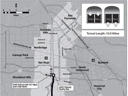 Concept 4: Highway Toll Tunnel with BRT Tunnel with four toll lanes (two per direction)