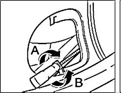 Page 8 of 9 5. The dipped beam headlight is then adjusted horizontally: adjustment "A" and "B".