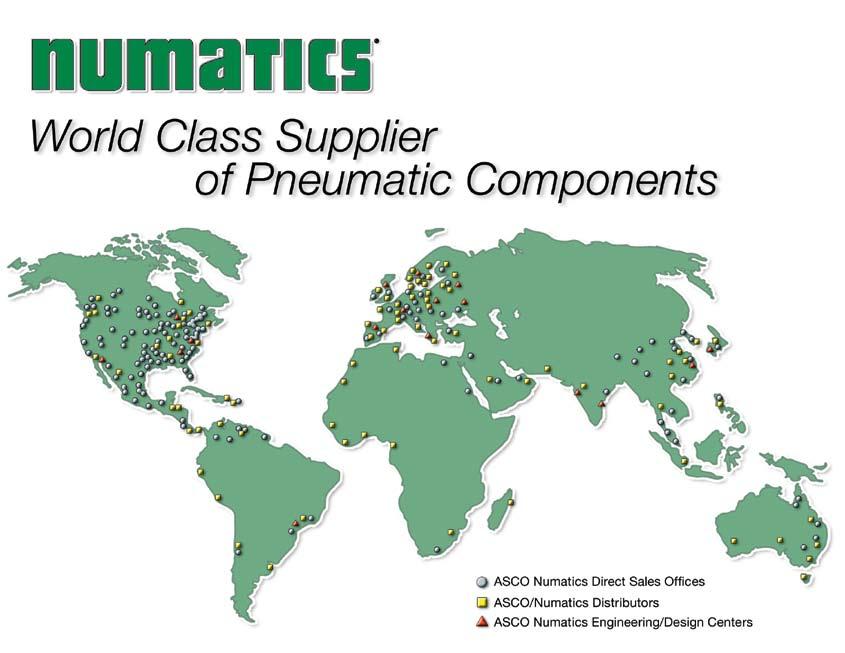 WORLD HEDQURTERS US Numatics, Incorporated 680 Dylan Drive Novi, Michigan 877 P: -888-Numatics -888-686-8 Canada Numatics, Ltd P: 59-5-777 Mexico Numatics de Mexico S.. de C.