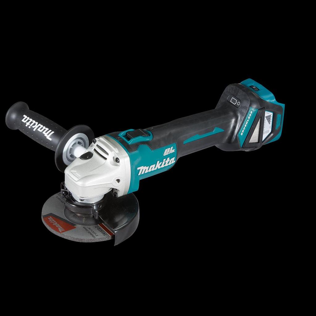 Product Specification Sheet DGA511 18V Brushless 125mm (5 ) Slide Switch Angle Grinder Automatic torque drive automatically adjusts speed and torque during operation for optimum performance Soft