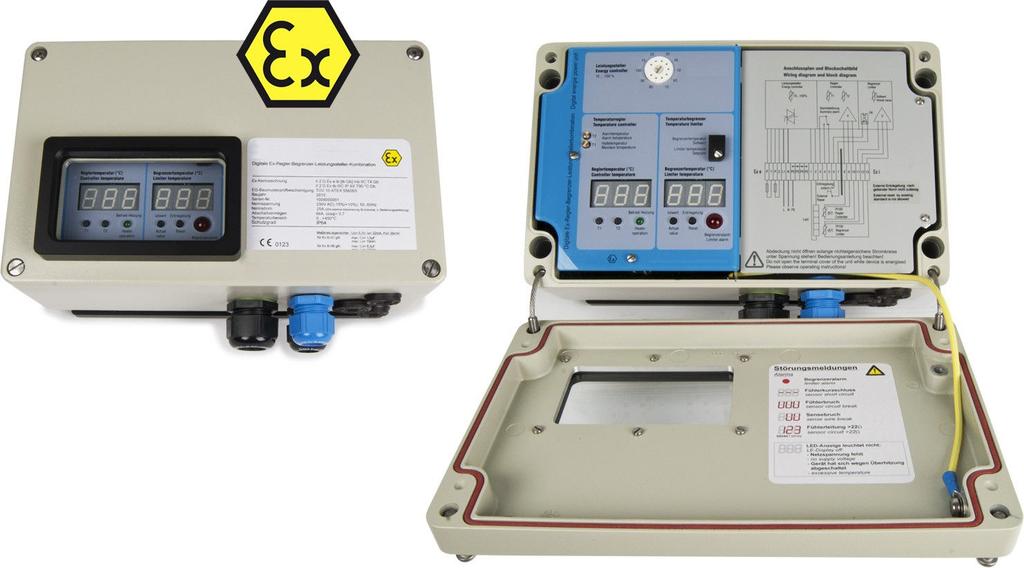2-6.1 ATC 900 ATEX for wall-mounting Application The ATC 900 ATEX is a modern Comprehensive solution for controlling and limiting the temperature in areas with potentially explosive gas or dust