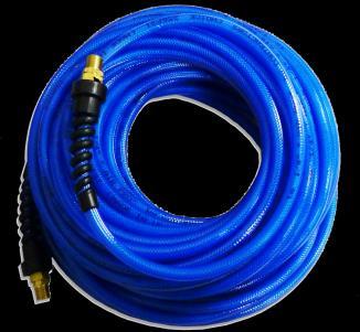 AIR HOSE 100% premium polyurethane reinforced air hose from AirPro is much lighter compared to bulky rubber or plastic hose.