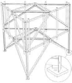 ROOFTOP/WALL MOUNTS 30 Tri-Sector Rooftop Frame 5 Antenna Bay - 12 3 Frame Height - 11 1 Face Width - Designed for 3 or 4 Antenna