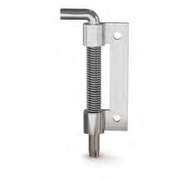 oncealed hinges oncealed springloaded pin hinges Stainless steel spring. Hinges in raw steel and zinc plated steel with a zinc plated pin. irclip in 1.4122 stainless steel.