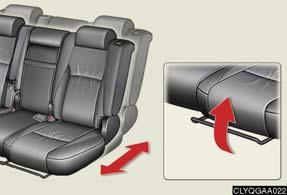 Topic Before Driving Rear Seats n Adjusting seat position n Adjusting seatback angle n Folding down