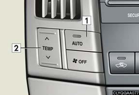 Entering and Exiting Before Driving When Driving 3 4 5 6 Driver side temperature control Switch to automatic mode Driver side temperature display Passenger side